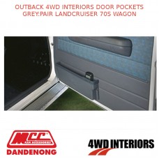 OUTBACK 4WD INTERIORS DOOR POCKETS GREY:PAIR LANDCRUISER 70S WAGON